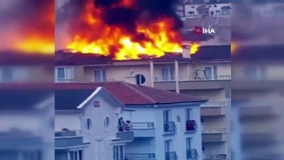 cati yangini -  Başkent’te korkutan çatı yangını Videosu
