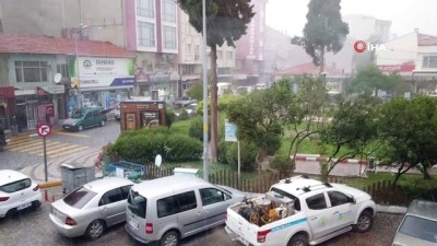  Dursunbey'de dolu yağışı etkili oldu