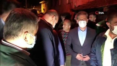  İçişleri Bakanı Soylu, selde büyük zarar gören Dudaklı köyünde incelemelerde bulundu