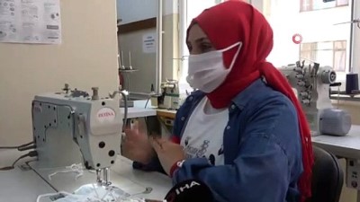 meslek edindirme kursu -  Trabzon’da tıbbi maske seferberliği sürüyor Videosu