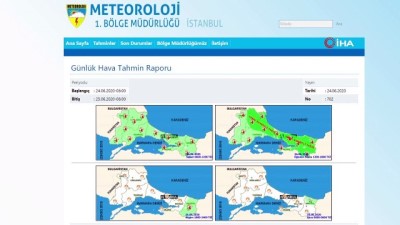  Meteoroloji’den İstanbul için kuvvetli yağış uyarısı