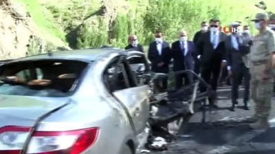  Erzurum’da dehşet kaza...Yanan araçta can verdiler: 2 ölü, 3 yaralı