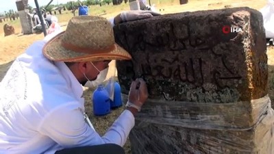 mezar taslari -  Selçuklu Meydan Mezarlığı’nda kazı ve restorasyon çalışmaları başladı Videosu