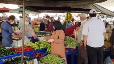 hava sicakliklari -  Kısıtlama öncesi halk pazarında tedbirlere uyuldu Videosu