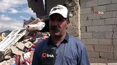  Saray ilçesindeki evler büyük hasar gördü