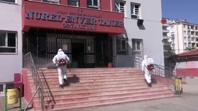  YKS öncesinde okullar dezenfekte ediliyor