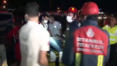 ikitelli -  Küçükçemece Basın Ekspres’te feci kaza: 1 ölü, 2 yaralı Videosu