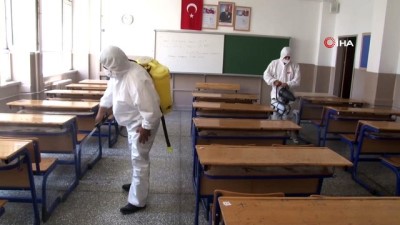  YKS sonrası sınıflar dezenfekte edildi