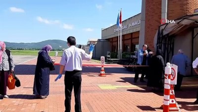 pasaport kontrolu -  Zonguldak-Almanya arası uçak seferleri başladı Videosu