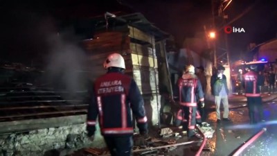 polis -  Ankara’da kundaklandığı iddia edilen gecekondudan sıçrayan alevler 2 evi daha tutuşturdu Videosu