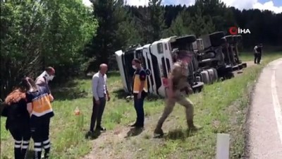  Sarıkamış’ta tanker devrildi: 1 yaralı