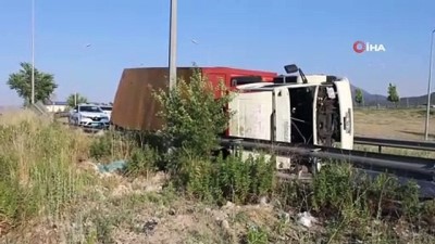  Devrilen kamyon sürücüsü, “Gözümü güneş aldı”