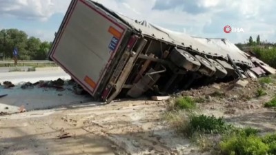  İki tır çarpıştı: 1 yaralı