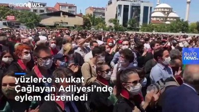 euro - Çağlayan'da İstanbul Barosu'ndan çoklu baro sistemi teklifine karşı eylem: 'Savunma susturulamaz' Videosu
