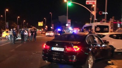  Kırmızı ışıkta geçti, 4 arabanın kaza yapmasına sebebiyet verdi