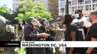 polis siddeti - ABD'de ırkçılık ve polis şiddeti karşıtı protestolar devam ediyor Videosu