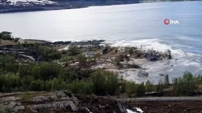  - Norveç'te toprak kayması sırasında 8 ev sürüklenerek suya gömüldü