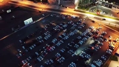 kapali alan -  Başakşehir’de arabada sinema akşamlarına yoğun ilgi Videosu