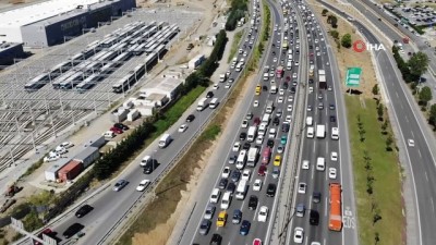 trafik yogunlugu -  TEM Otoyolu’nda dikkat çeken trafik yoğunluğu Videosu