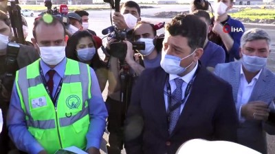 helikopter -  Ulaştırma ve Alt Yapı Bakanı Adil Karaismailoğlu Erzurum hava limanında incelemelerde bulundu Videosu
