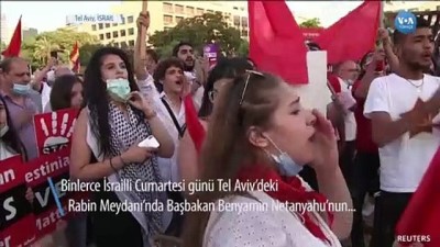 İsrailliler’den Tel Aviv’de İlhak Karşıtı Gösteri