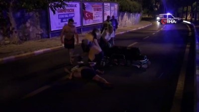 agir yarali -  Alev topuna dönen motosikletlinin kazası kameralara böyle yansıdı Videosu