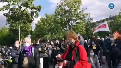 polis siddeti - Paris'te George Floyd İçin Anma Töreni Videosu