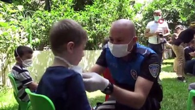  Polisten çocuklara korona virüs eğitimi