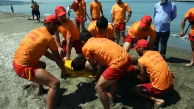 can guvenligi - Samsun sahilinde görev yapan cankurtaranlar işbaşı yaptı Videosu