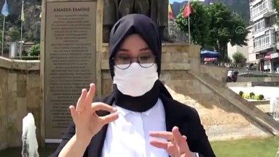 halk egitim merkezi - Lise öğrencisi, Kovid-19'a karşı 14 kuralı işaret diliyle anlattı - AMASYA Videosu