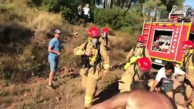 helikopter - Heybeliada'da orman yangını (3) - İSTANBUL Videosu