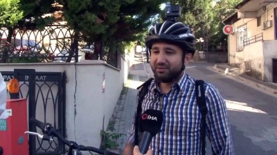 makam araci -  Korona virüsüne karşı işe bisiklet ile gidip geliyor Videosu