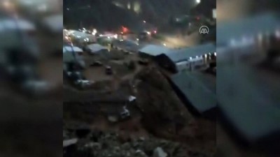 Yusufeli'de şiddetli yağış - Yusufeli Barajı şantiyesi (2) - ARTVİN