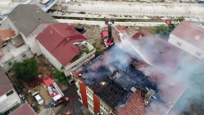  Ataşehir’de korkutan çatı yangını