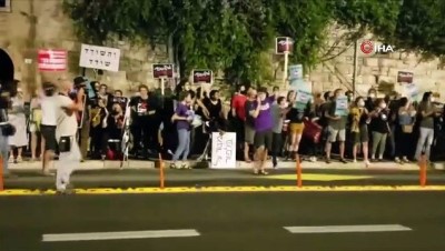 sahtekarlik -  Netanyahu’nun konutunun önündeki protestolar devam ediyor Videosu