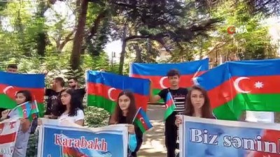  - Azerbaycan’ın Tiflis Büyükelçiliği önünde Ermenistan protestosu