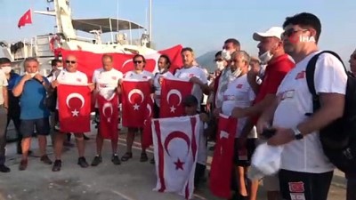 Milli yüzücüler Mersin'den KKTC'ye yüzmeye başladı