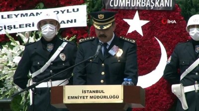  Şehit polis için İstanbul İl Emniyet Müdürlüğünde tören düzenlendi