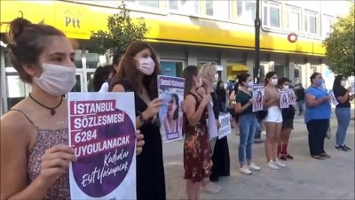 cinayet -  Edirne'de Pınar Gültekin cinayetine kadınlardan tepki Videosu