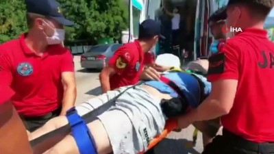 trol -  Denize düşen paraşüt pilotu ağır yaralandı Videosu