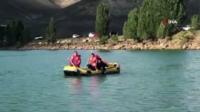kurtarma ekibi -  Erzincan’da yüzmek için girdiği gölette kaybolan şahsın arama çalışmaları başladı Videosu