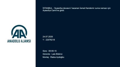 'Ayasofya davasını' kazanan İsmail Kandemir namaz için geldi - İSTANBUL