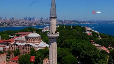  Ayasofya minaresinde sela sesleri