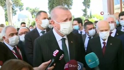  Cumhurbaşkanı Erdoğan: '350 bin kişi namaza iştirak etti'
