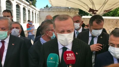 turbe ziyareti - Cumhurbaşkanı Erdoğan ve MHP Genel Başkanı Bahçeli, Fatih Sultan Mehmet Han'ın türbesini ziyaret etti - İSTANBUL Videosu