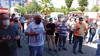  Kalp krizi geçirerek hayatını kaybeden itfaiye eri dualarla uğurlandı