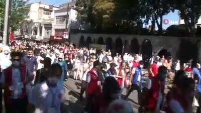 polis kontrolu -  Vatandaşlar akın akın Ayasoyfa Camii’ne gidiyor Videosu
