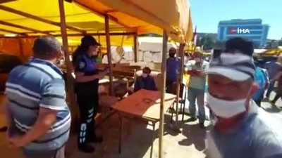 kurban bayrami -  Kurban pazarında polisten korona virüs uyarısı Videosu