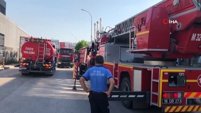itfaiye araci -  Bursa'da tekstil fabrikasında yangın Videosu