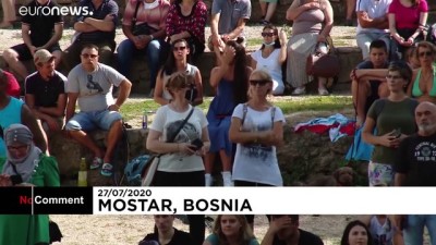euro - Covid-19, tarihi Mostar Köprüsü atlama yarışlarına engel olamadı Videosu